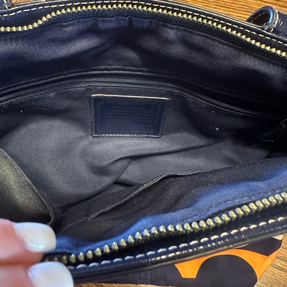 Authentic Coach Signature Stripe Tote, Gently Worn, Linear C Patterned Exterior - Picture 4 of 13